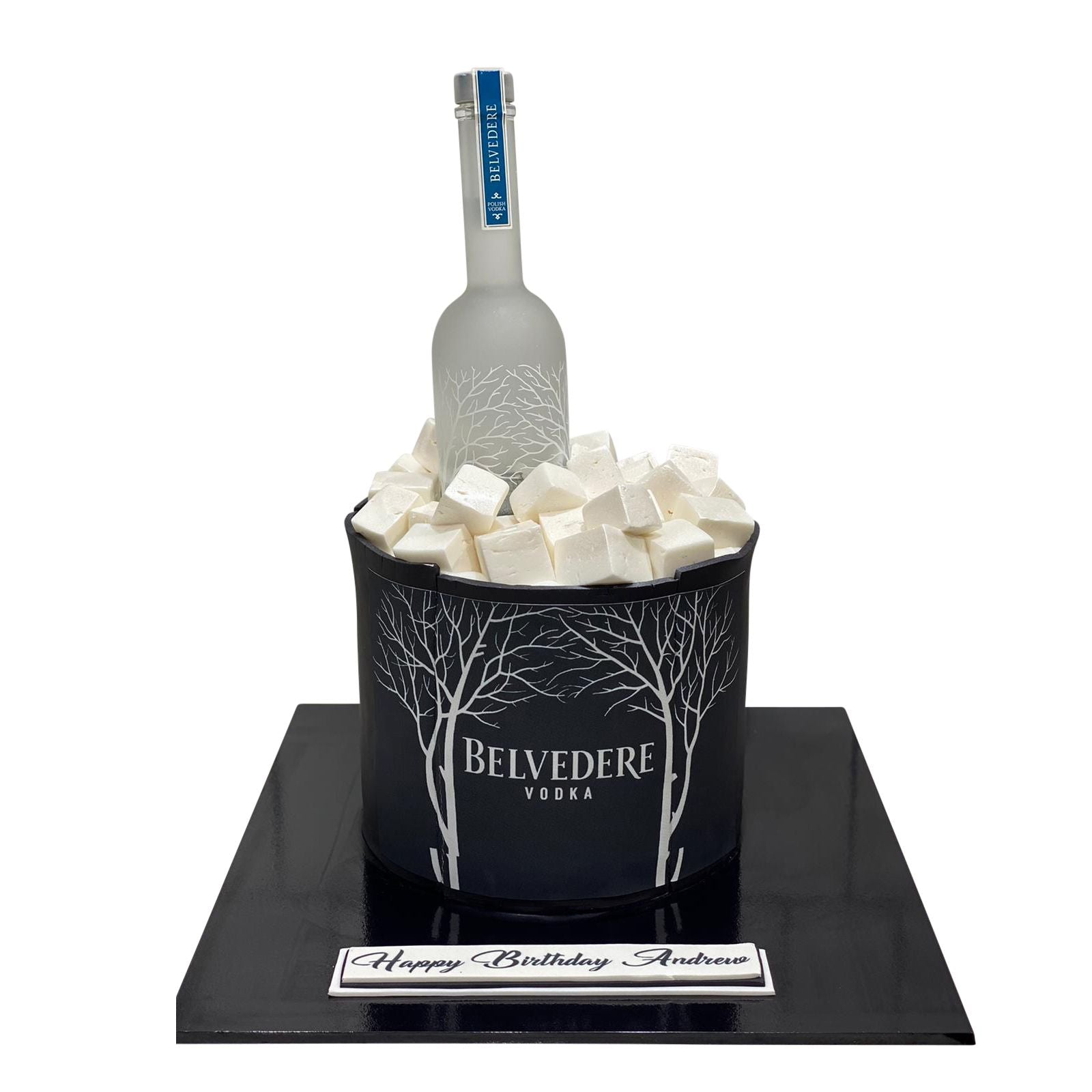 Belvedere vodka bottle cake