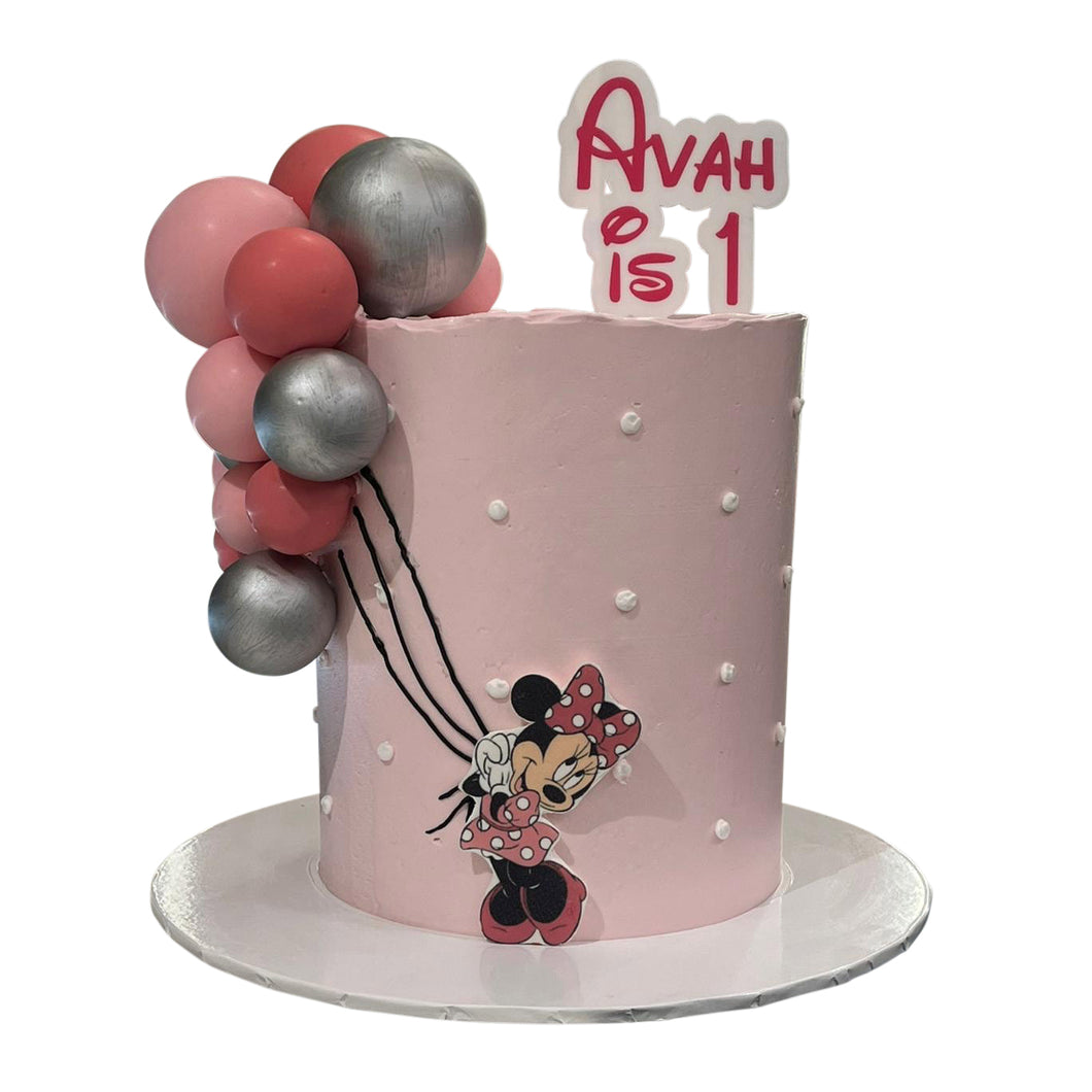 Minnie Mouse Themed Cake (3)