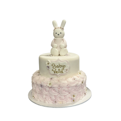 2 Tier Rabbit Baby Cake